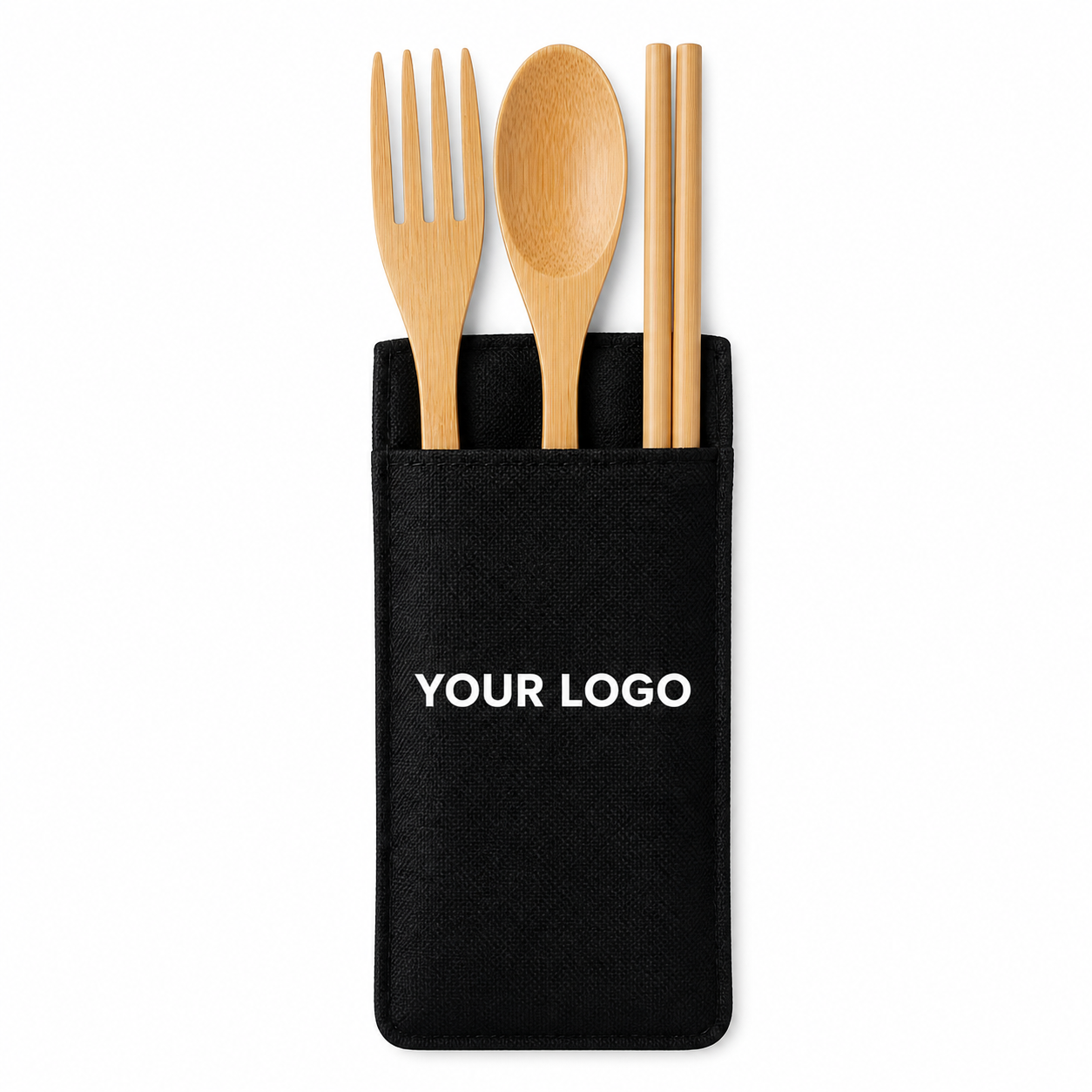 Bamboo Cutlery Set - custom bamboo cutlery with your logo