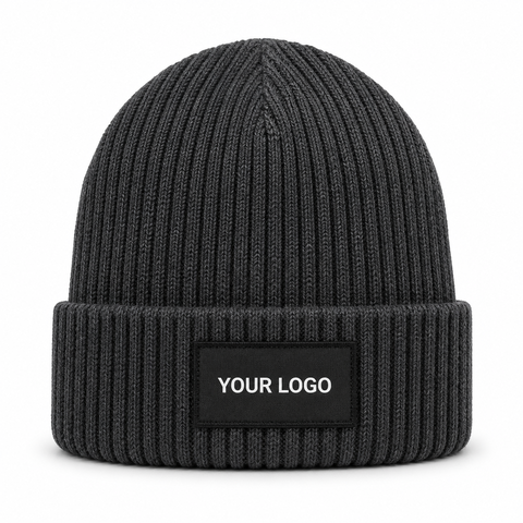 Rib-Knit Beanie - custom beanies with your logo