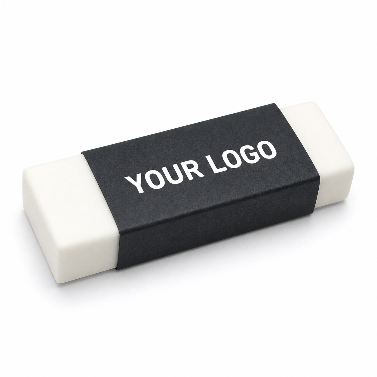 Branded White Eraser - custom erasers with your logo