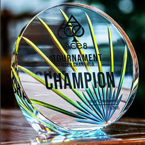 Round Cut Crystal Award - custom crystal awards with your logo