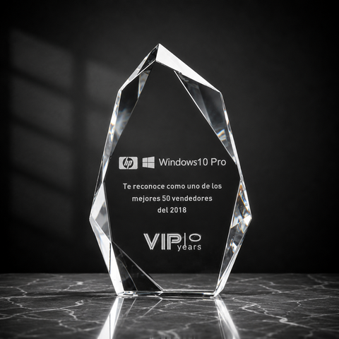 Window Panel Crystal Award - custom crystal awards with your logo